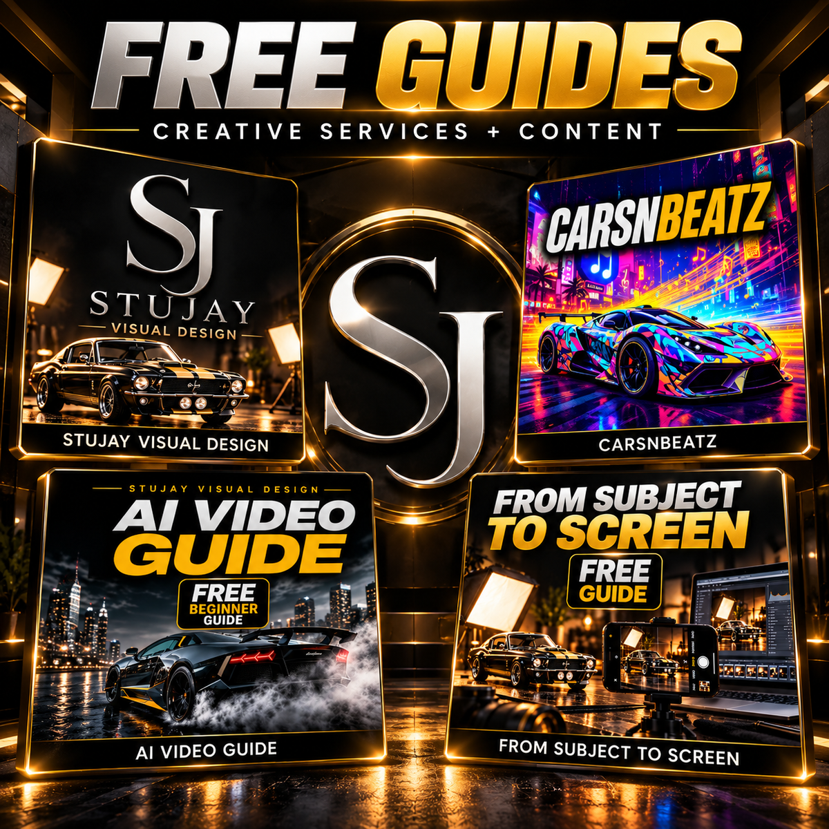 Free guides, creative services and content from StuJay Visual Design, Carsnbeatz and Carlectabull.